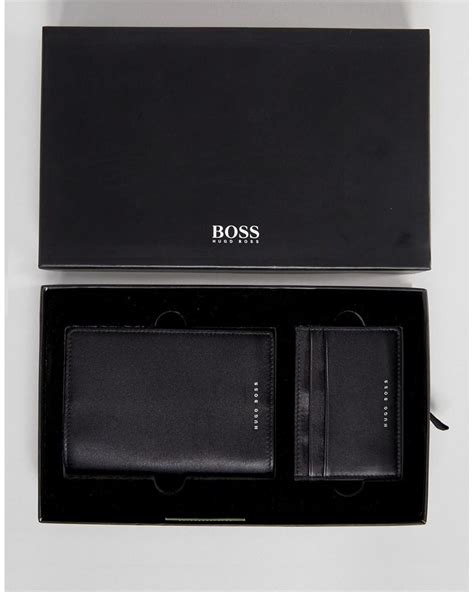 hugo boss leather card holder.